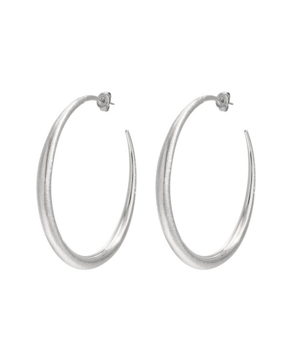 Creolen cirkel casual zilver
