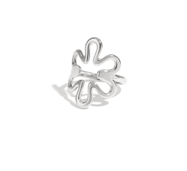 Blooming ring zilver