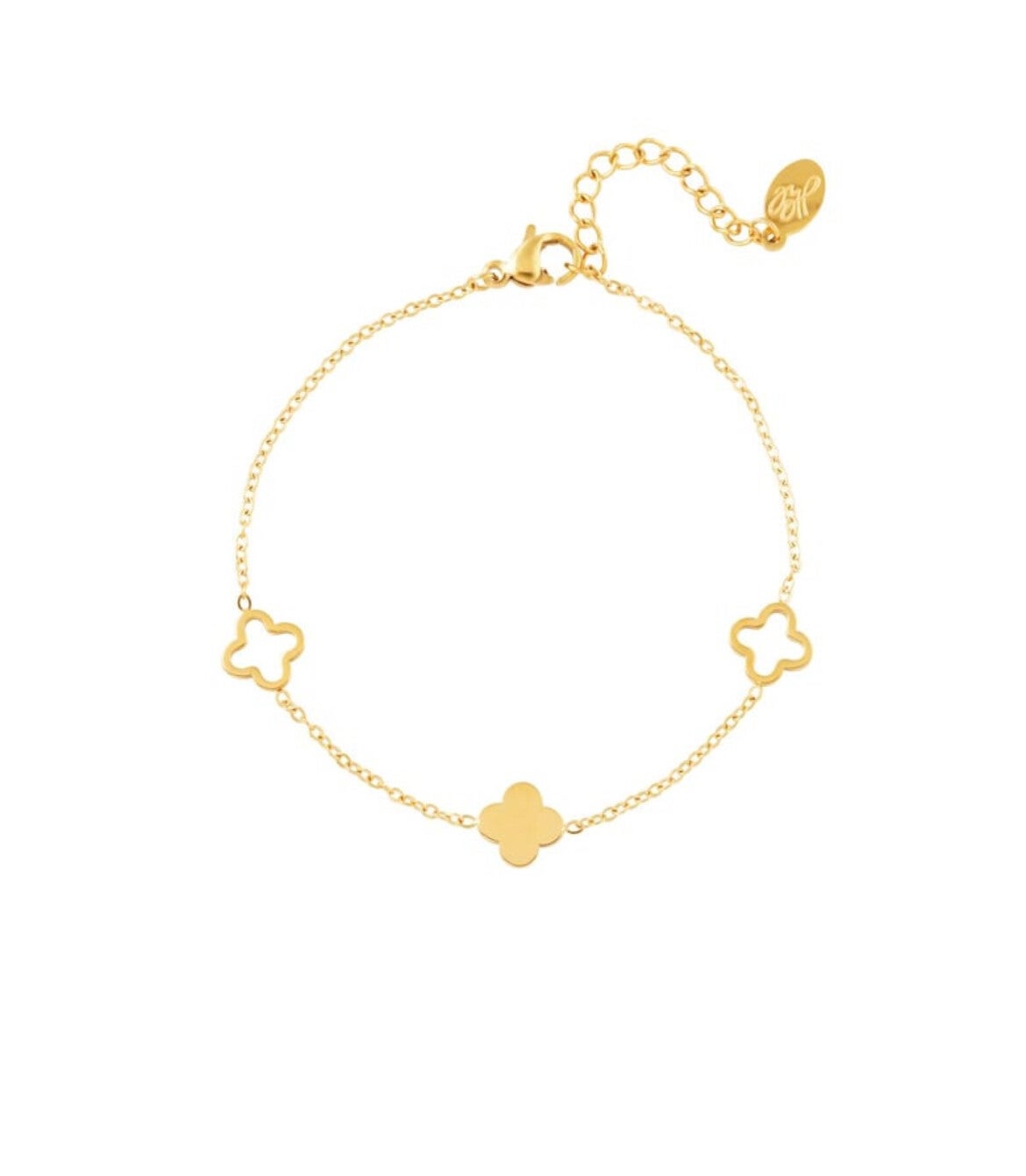 Armband met klavertjes