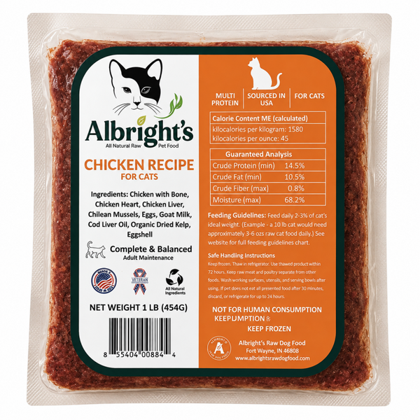 Albright's Cat Chicken Complete & Balanced Raw Cat Food