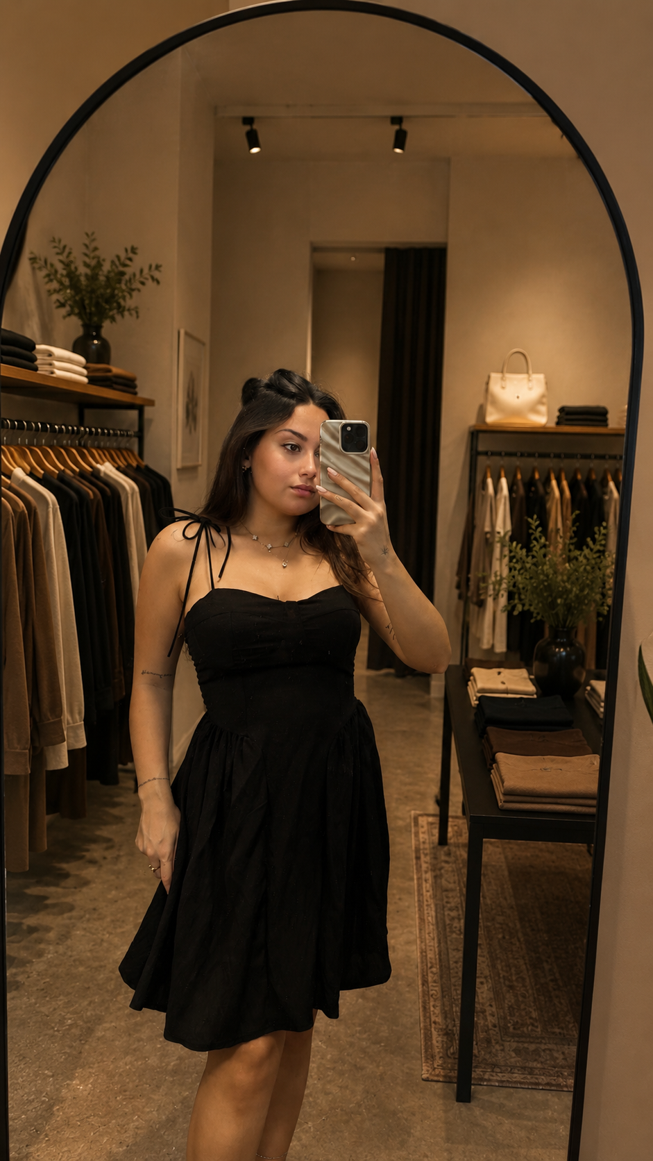 Vestito con scollo a cuore e vita stretta