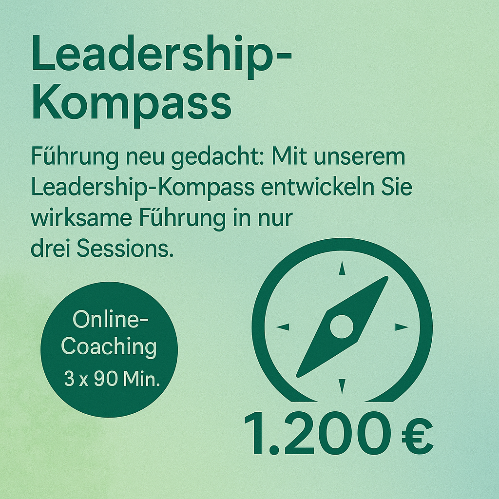 Leadership-Kompass (Online-Coaching, 3 x 90 Min.)