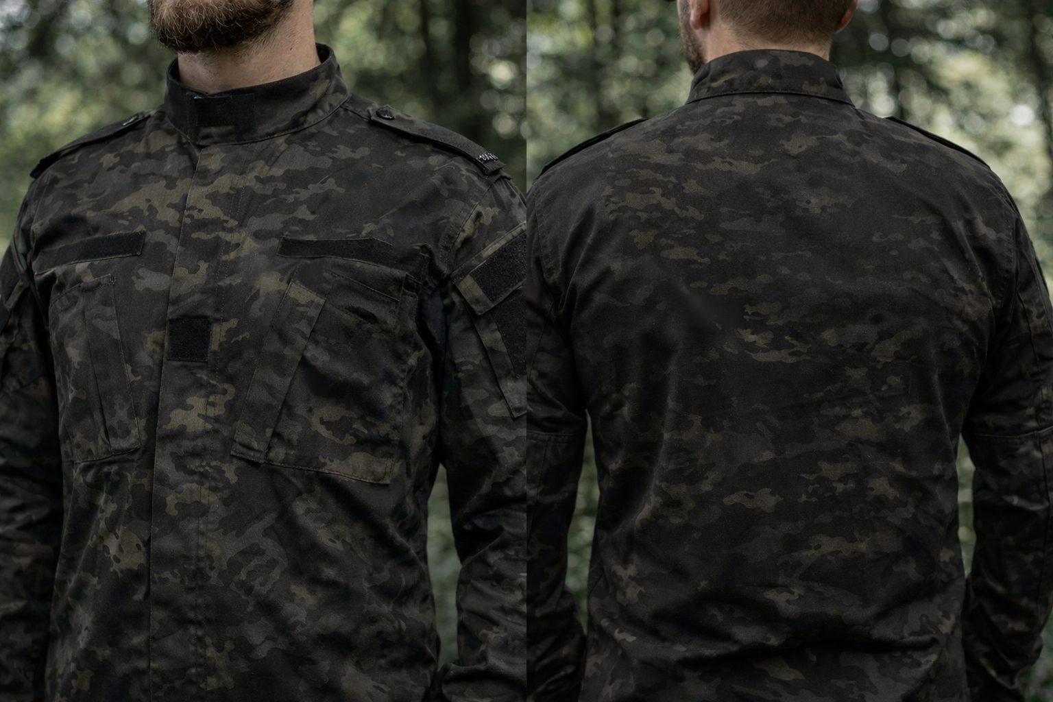 Uniforme réglementaire noir bariolé