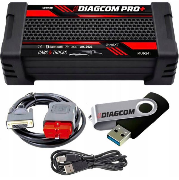 TESTER DIAGNOSTYCZNY INTERFEJS DIAGCOM PRO+ Q-NEXT SKANER KOMPUTER Bluetooth 4.0