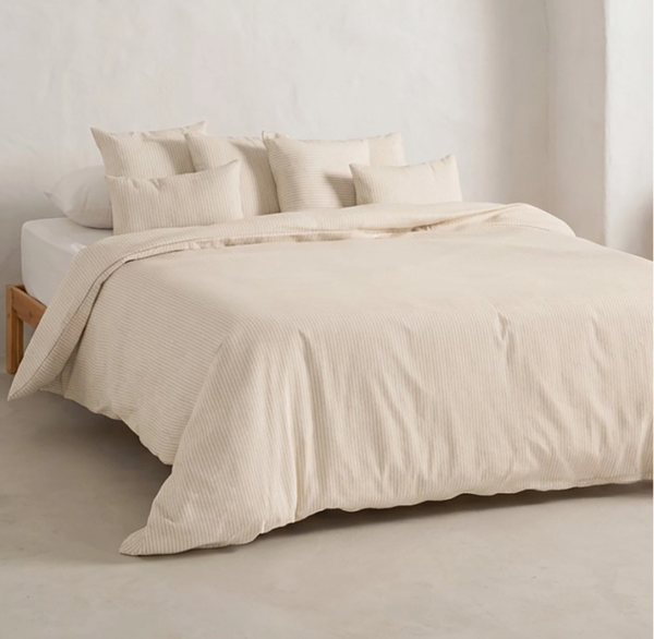 Duvet Cover Yarn-Dyed Stripes in Cotton $100