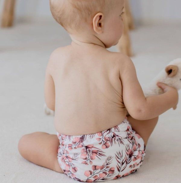 Reusable Cloth Nappy - Eucalyptus Red | 2.0 | My Little Gumnut $25.99