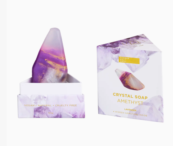 Amethyst Crystal Soap - with Hidden Gemstone $26