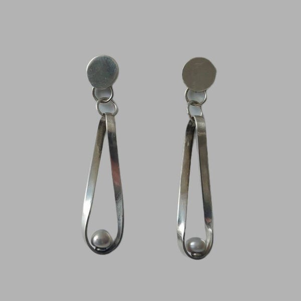 Oorbellen Twist pearl