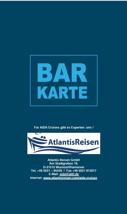 barkarte aida-cruises | www.atlantisreisen.com