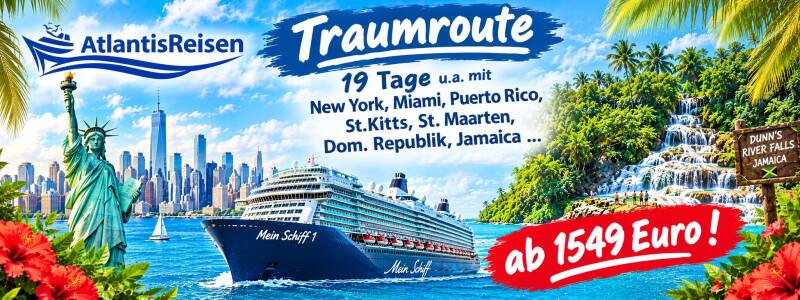 Mein Schiff TUI Cruises Sonderangebote   | www.atlantisreisen.com