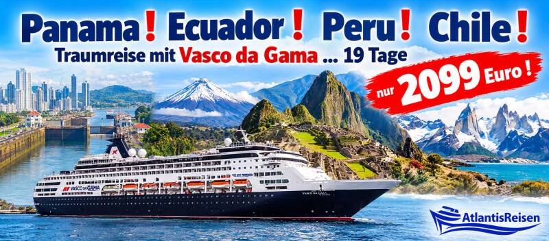 Vasco da Gama nicko tours Südamerika  | www.atlantisreisen.com