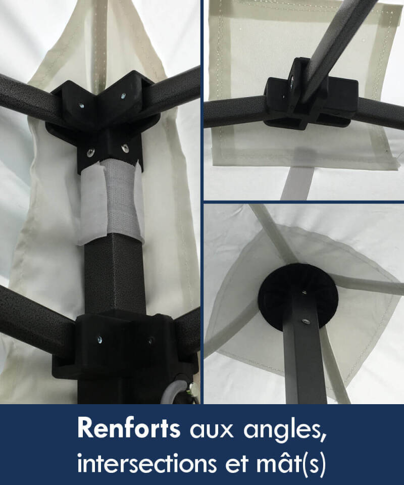 RENFORT TOITURE BACHE ANGLE SEMIPRO 399G ABRIVIT FRANCE