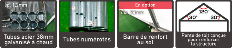 qualite barre de renfort cadre tente de reception d38 pro luxe