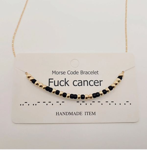 Morse Code “F*ck Cancer” Bracelet