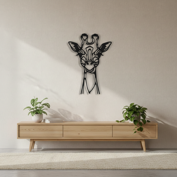 Giraffenkopf-Wandbild