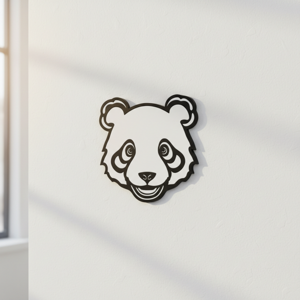 Panda „Yumi“ – 3D-Druck-Wandbild, ca. 25 cm hoch × 24 cm breit