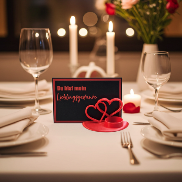 Selbststehende Karte Romantische Liebe (Teelicht)