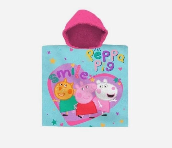 Peppa Wutz Strandhandtuch Poncho – Flower Smile 60 × 120 cm