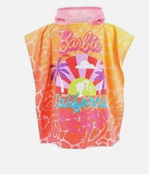 Barbie Strandtuch Poncho – Bade- und Strandcape 55 x 110 cm