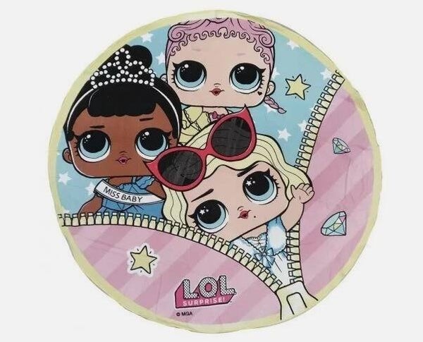 LOL Surprise! Form-Badetuch – Rundes Strandtuch 130 cm, Schnell trocknend