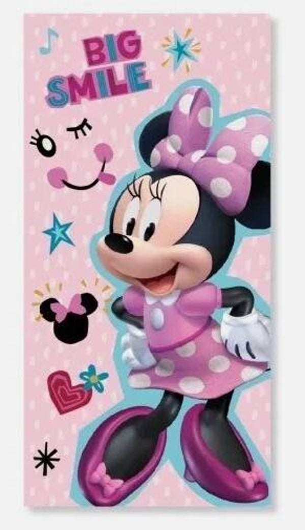 Disney Minnie Smile Badetuch – Strandtuch 70x137 cm, Schnelltrocknend