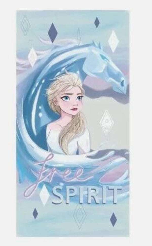 Disney Eiskönigin Ice Horse Badehandtuch – Strandtuch 70x137 cm, Schnelltrocknend