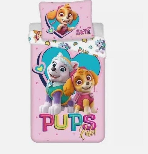 Paw Patrol Pups Rule Kinderbettwäsche-Set – 100×135 cm / 40×60 cm