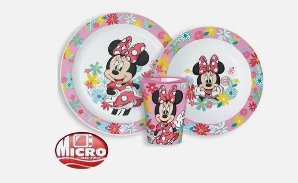 Disney Minnie Spring Tafelset – Mikroplastik-frei, inkl. 260 ml Tasse