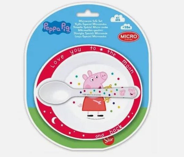 Peppa Pig Baby Mikroschüssel + Löffelset