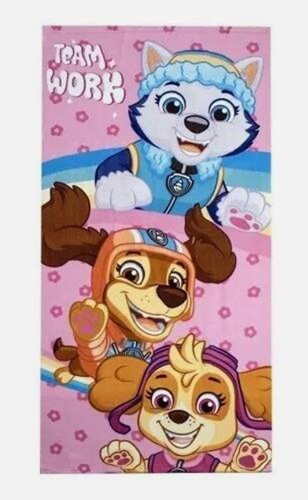 Paw Patrol Badetuch – Strandtuch 70x140 cm, Schnelltrocknend