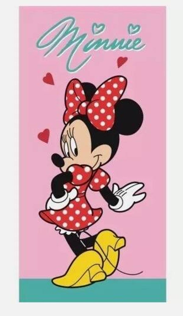 Disney Minnie Badehandtuch – Strandtuch 70x140 cm, Schnelltrocknend