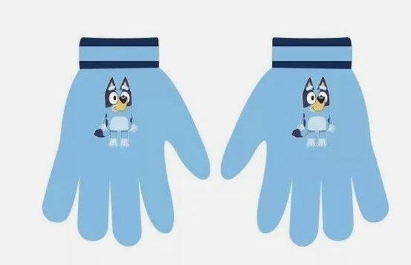 Bluey Schicke Blaue Kinderhandschuhe – Einheitsgröße