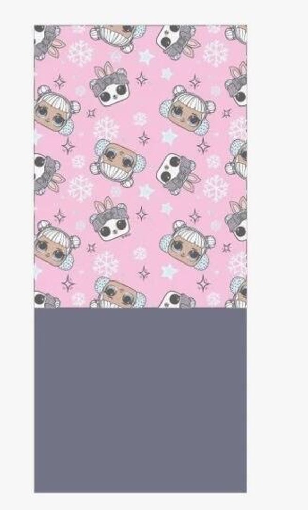LOL Surprise Kinderschal – Rundschal in hellem Pink mit blauem Futter