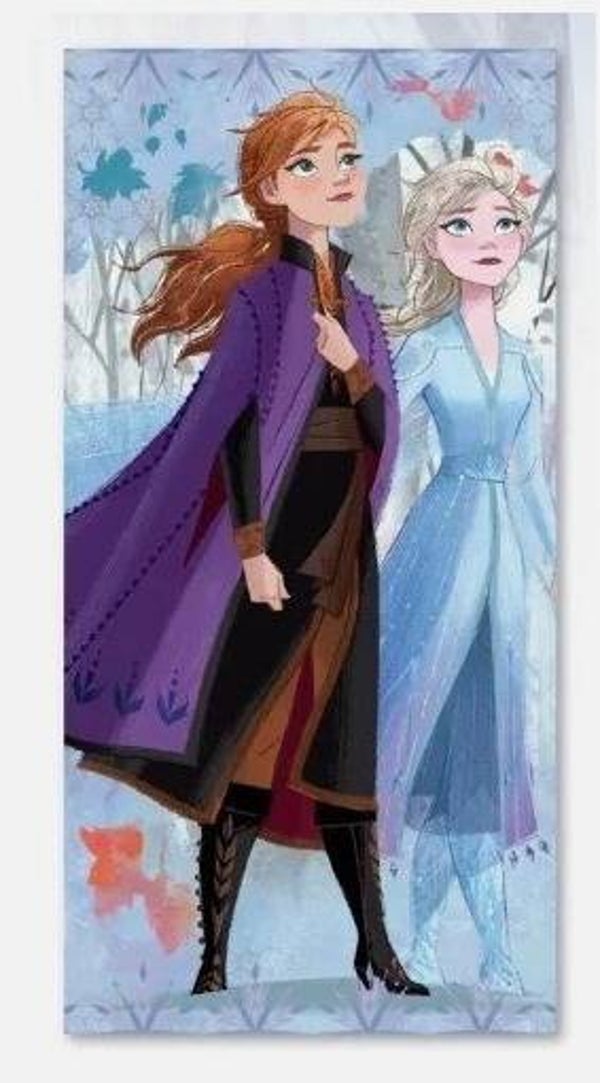Disney Eiskönigin Sisters Badetuch – Strandtuch 70x137 cm, Schnelltrocknend