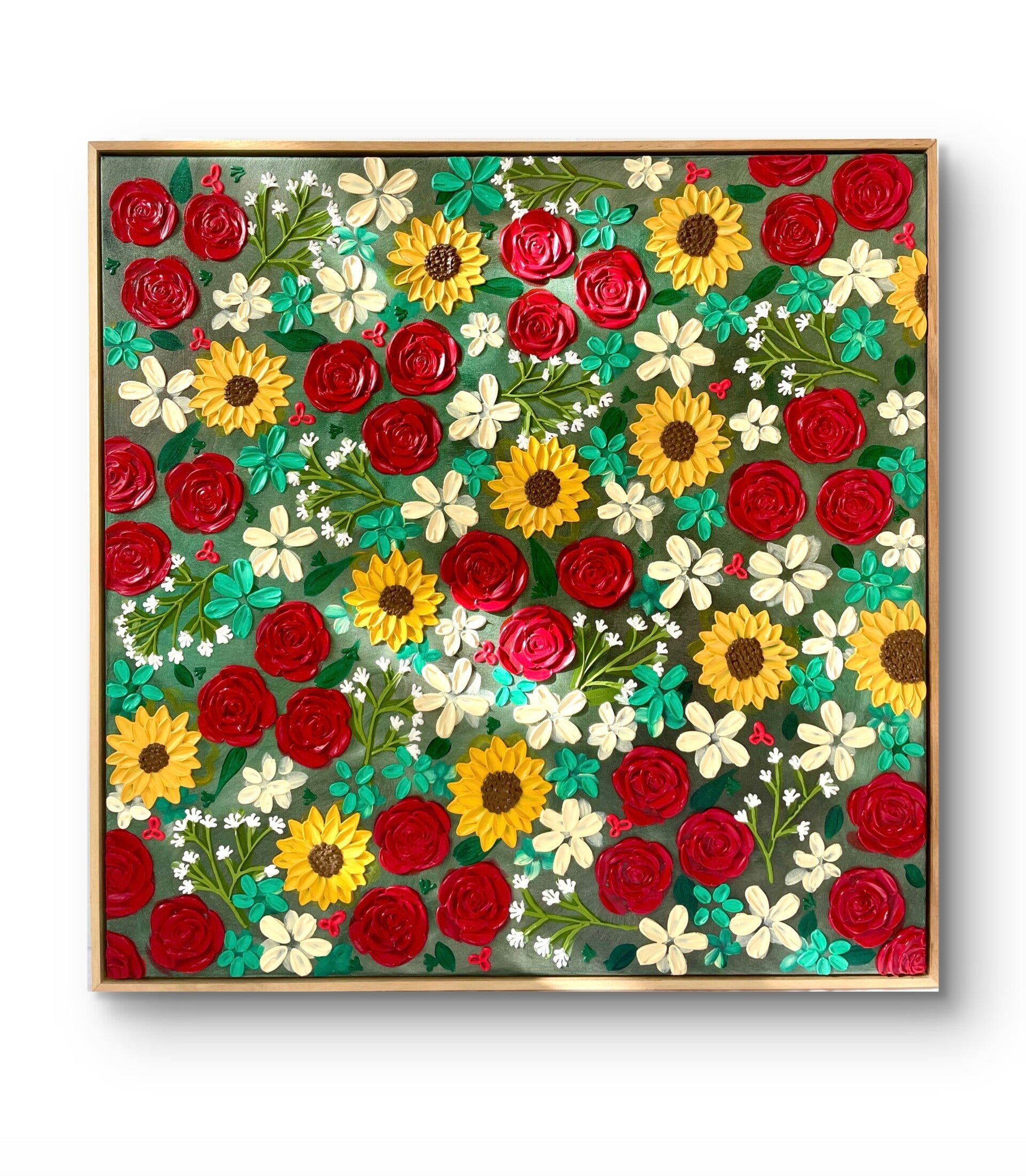 Bloom Symphony 78x78cm Framed