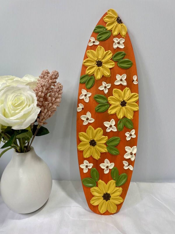 Mini Floral Surfboard Decor