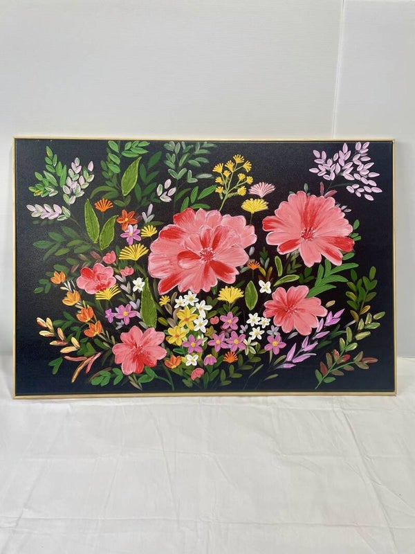 Midnight Wildflowers Framed 61x92cm