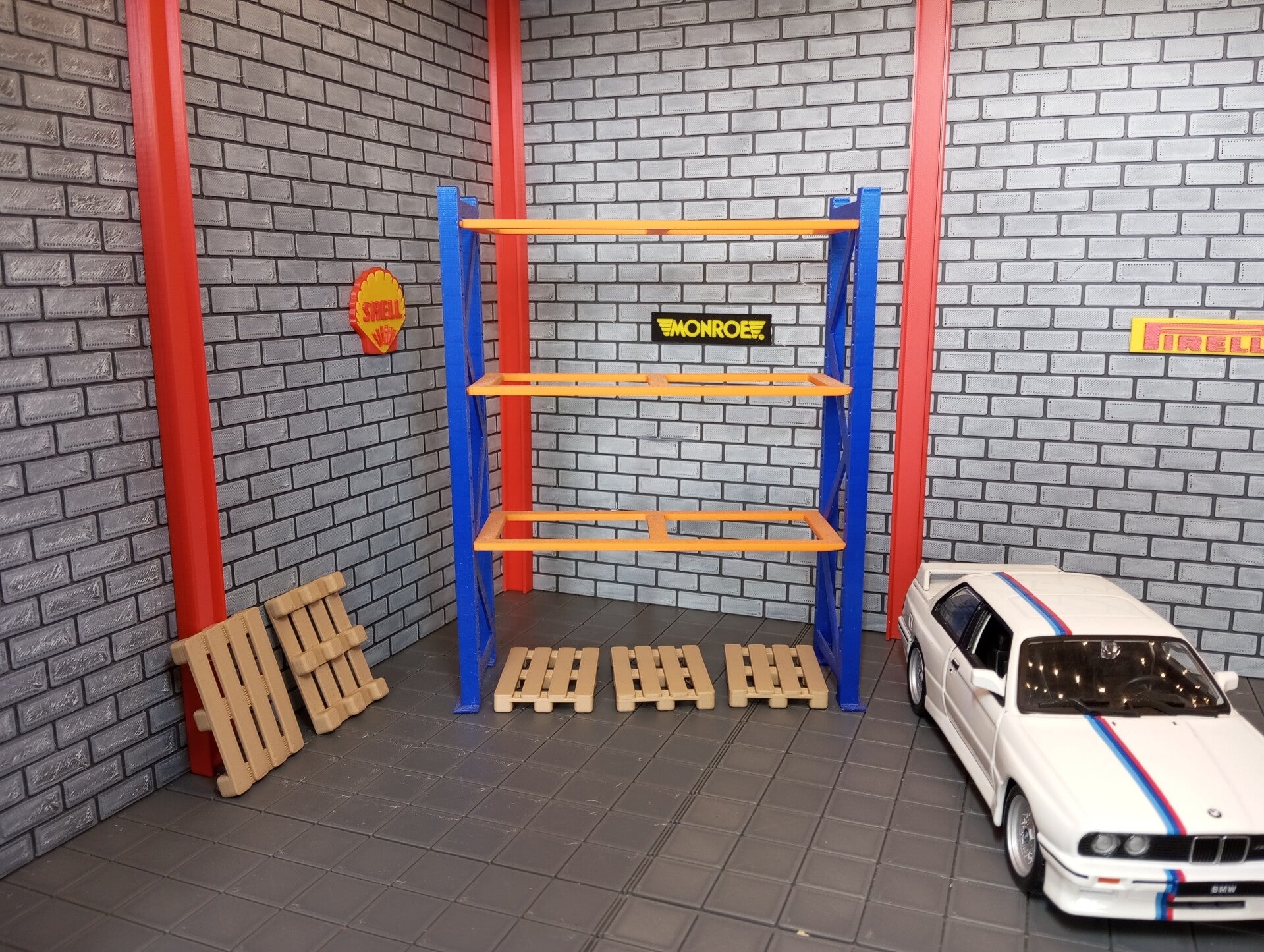 rack a palettes pour diorama 1/24 .