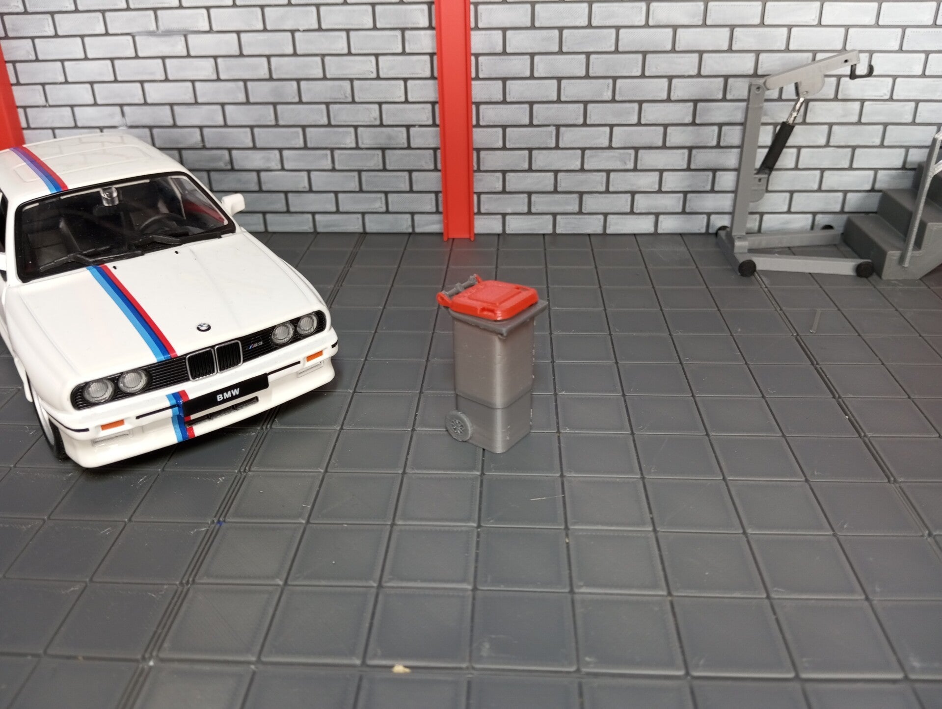 poubelle pour diorama 1/24.