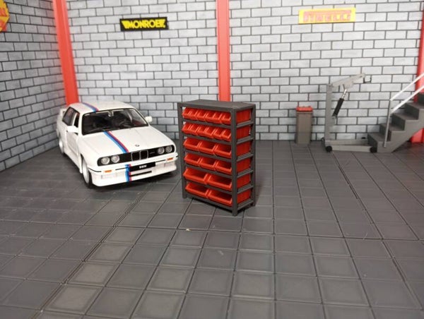 etagere a bacs pour diorama 1/24.