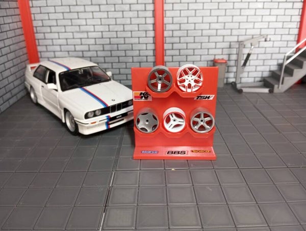 rack a jantes pour diorama 1/24.