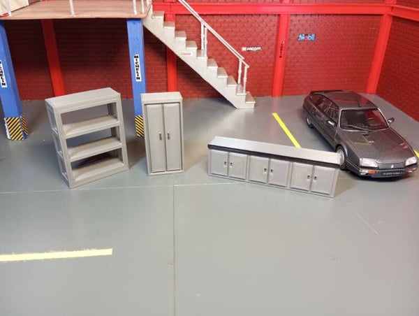lot d'accessoires pour diorama 1/43 .