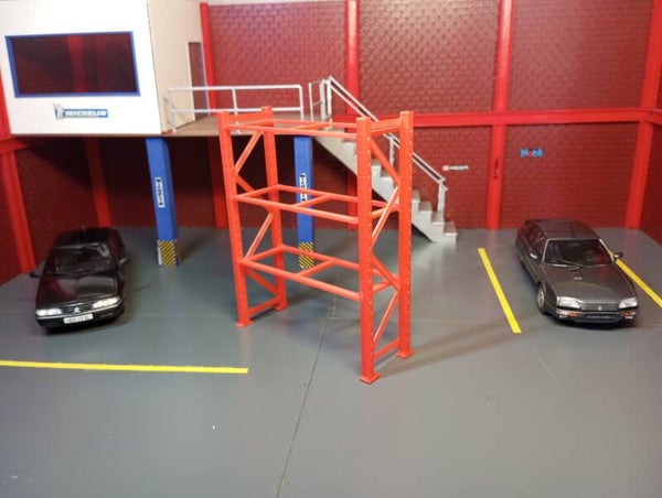 rack a palettes pour diorama 1/43.
