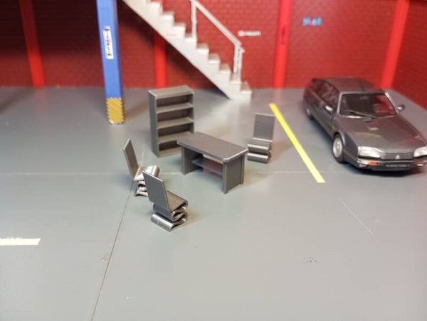 ensemble bureau pour diorama 1/43 .