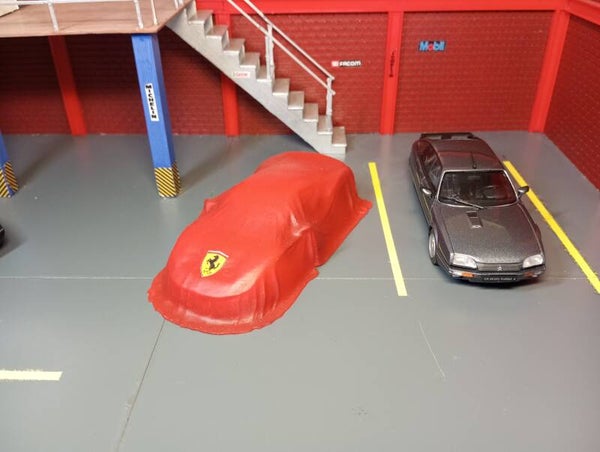 bache ferrari pour diorama 1/43 .