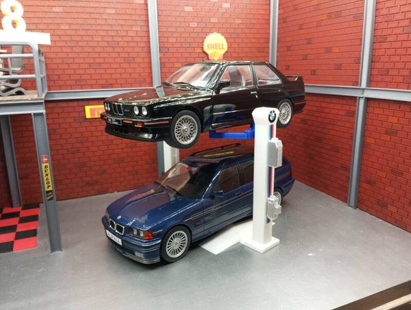 Pont 2 colonnes bmw pour diorama 1/18.