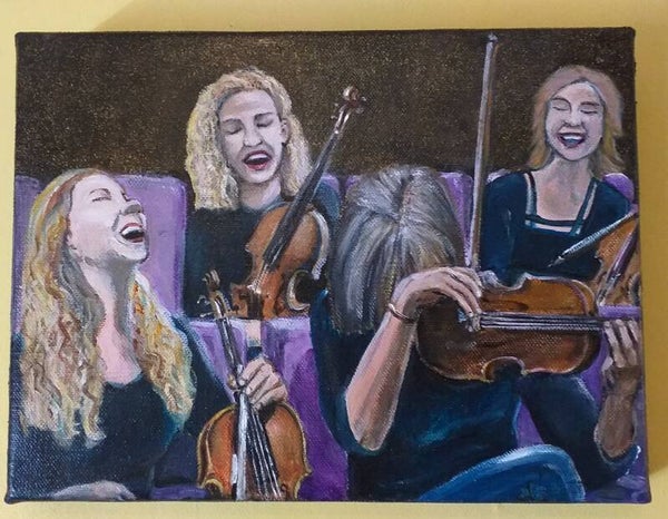 Het strijkkwartet. Zing en speel tot eer van Hem, geef je hart en ook je stem.  The string quartet. Sing and play to the glory of Him, give your heart and also your voice. - Code A2 - 037