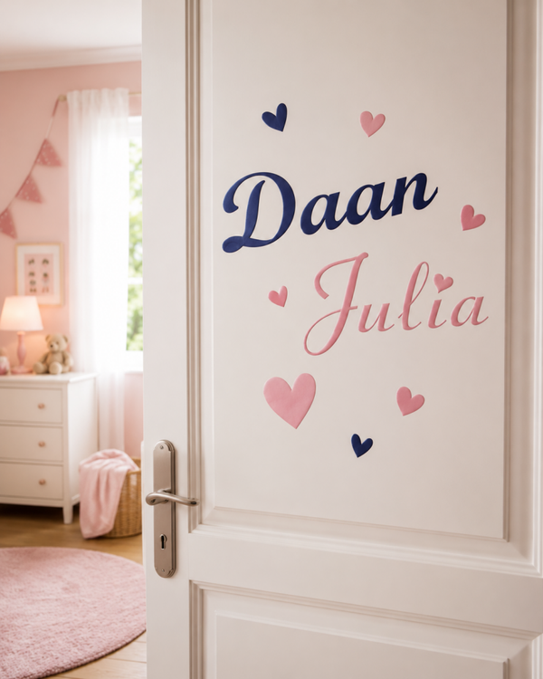 Deur sticker met naam