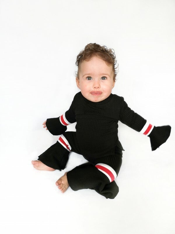 Flared - Stripes black