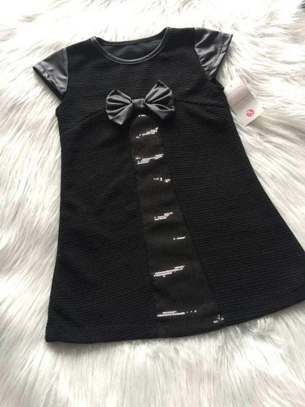zwarte glitter jurk